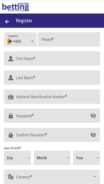 MWOS Registration form
