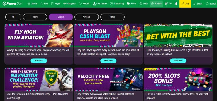 PremierBet bonuses