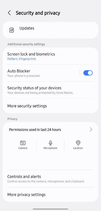 Auto Blocker setting