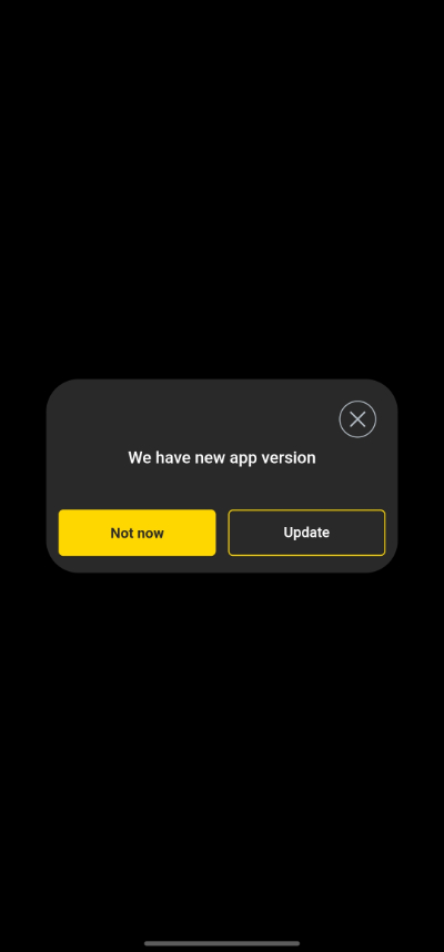 Spin City update available pop-up